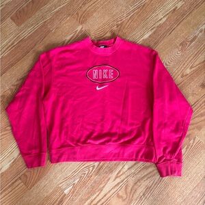 Y2K Nike Pink Crewneck Sweatshirt Barbiecore Vintage Style Small